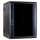 22U wandkast (kantelbaar) met glazen deur 600x600x1100mm (BxDxH)