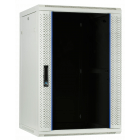 22U witte wandkast met glazen deur 600x600x1100mm (BxDxH)