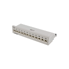 Cat6a UTP 90º 10 inch 12 ports RJ45 wallmount patchpaneel