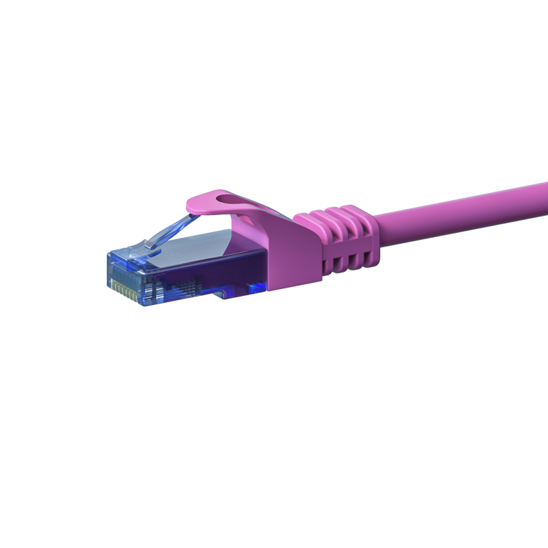 UTP CAT6a patchkabel 0,15m roze - 100% koper