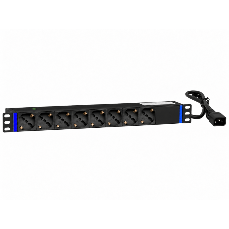 19 inch 8 voudige stekkerdoos met C14 stekker - Italië