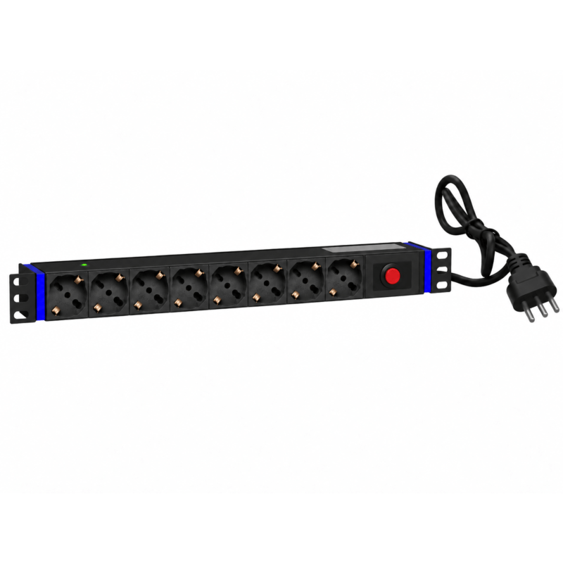 19 inch 8 voudige stekkerdoos - Master Overload - Italië
