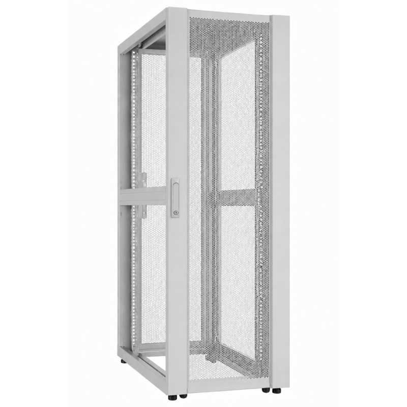 42U Datacenter serverkast met geperforeerde deur 600x1200x2000mm (BxDxH) Grijs
