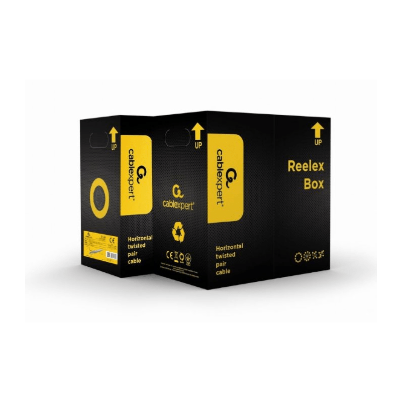 Alfaco Cat5e U/UTP 305m installatiekabel op rol stug CCA LSZH (Eca)