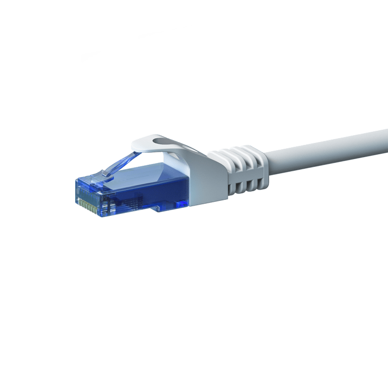 UTP CAT6a patchkabel 0,15m wit - 100% koper