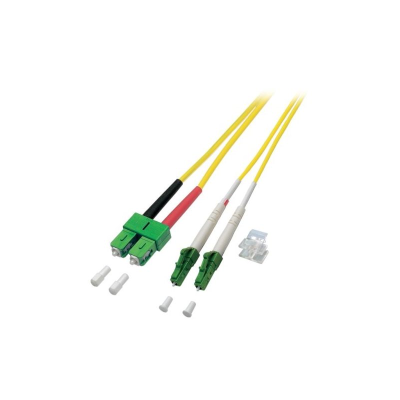 OS2 duplex glasvezel kabel LC/APC-SC/APC 0,50m