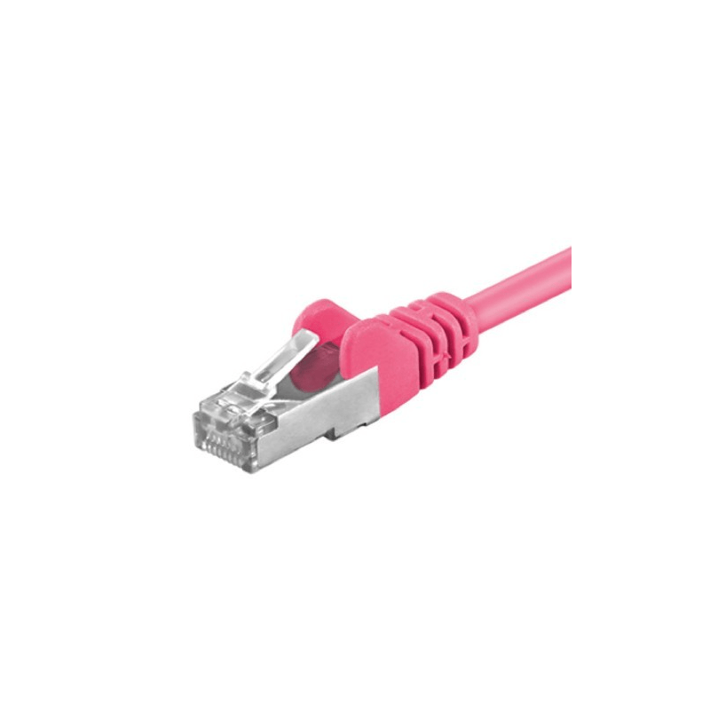 CAT5e FTP patchkabel 25m roze