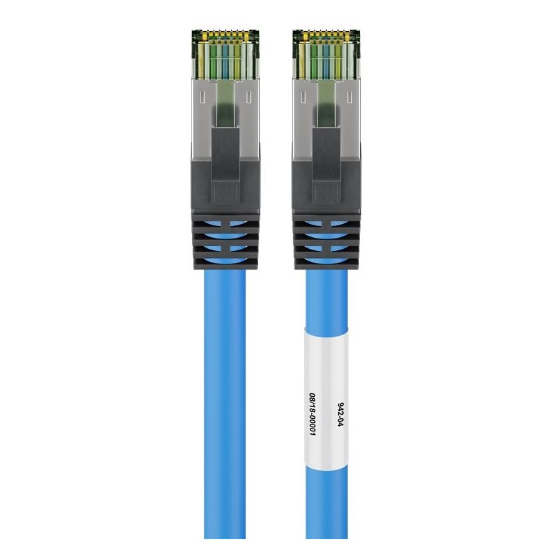Cat8 S/FTP (PIMF) patchkabel 2m blauw
