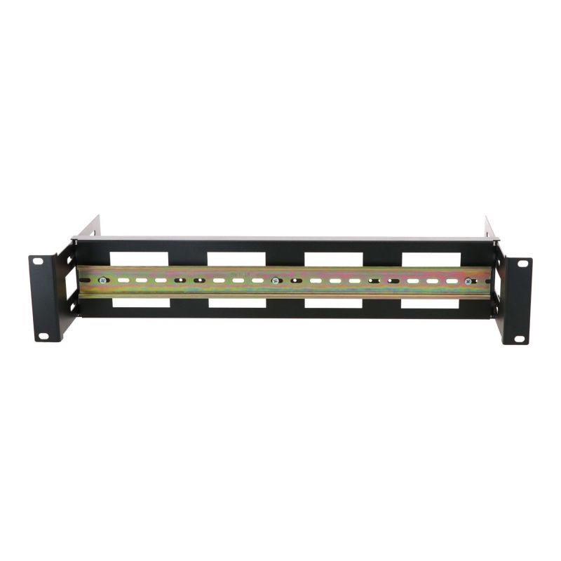 2U DIN rail voor 19 inch racks - in diepte verstelbaar