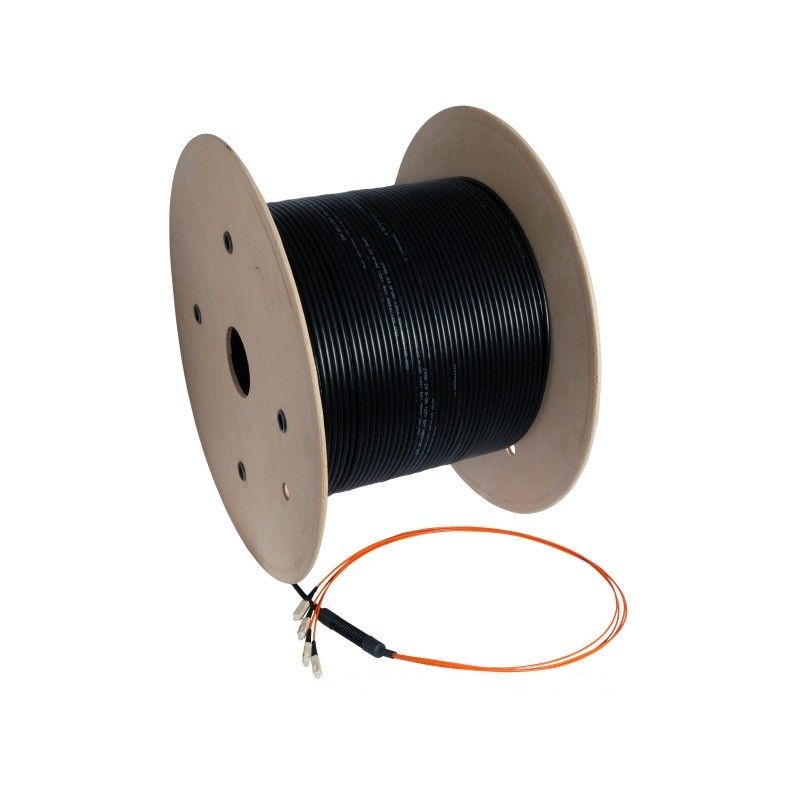 OM2 glasvezel kabel op maat 8 vezels incl. connectoren